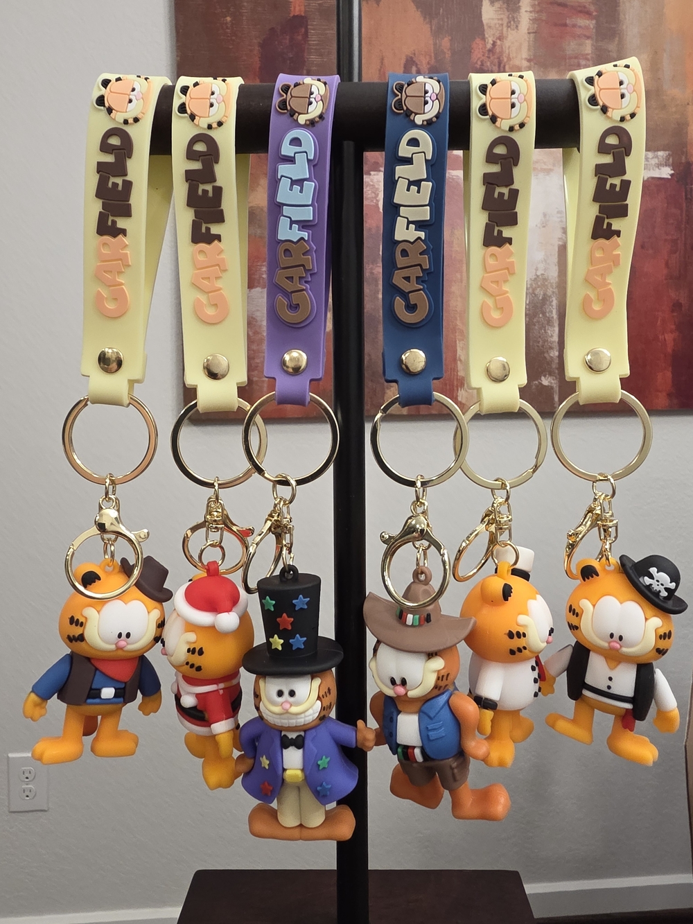 Garfield Bag Charm- With Keychain And Wrist Strap- Get All 6 - Picture 2 of 8